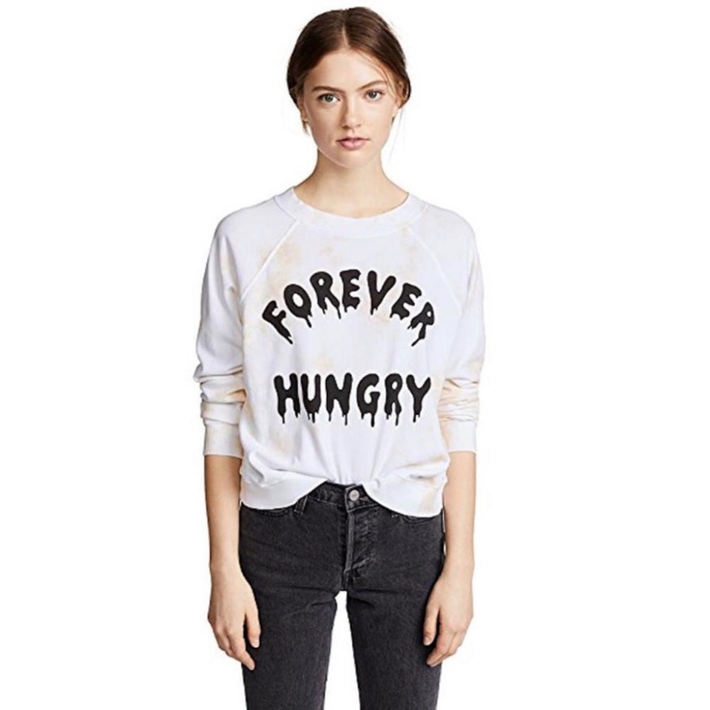 Wildfox White 'Forever Hungry' Sweatshirt